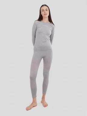 Fundango Seamless Baselayer Set damski komplet bielizny szary 1