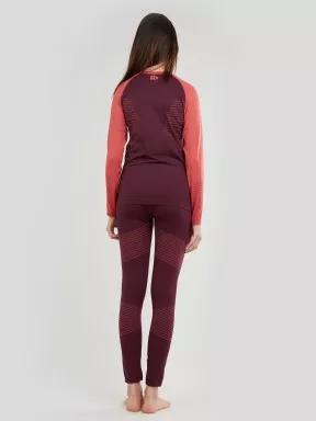 Fundango Seamless Baselayer Set damski komplet bielizny magenta 3
