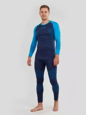 Fundango Seamless Baselayer Set męski komplet bielizny niebieski 1