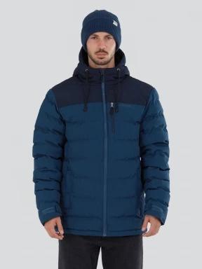 Fundango Passat Padded Jacket męski pikowana kurtka przejściowa niebieski 1