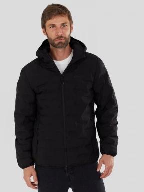 Fundango Smoke Eco Hooded Jacket męski kurtka na wycieczki czarny 1