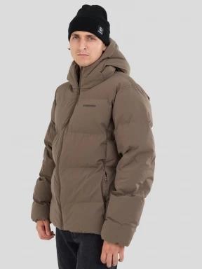 Fundango Newport Puffer Jacket męski pikowana kurtka zimowa brąz 1