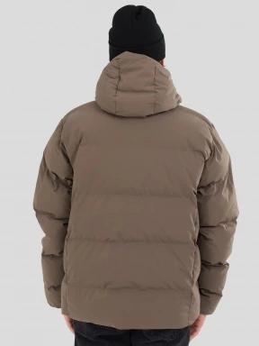 Fundango Newport Puffer Jacket męski pikowana kurtka zimowa brąz 3