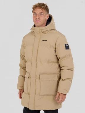 Fundango Nordvik Parka Jacket męski pikowana kurtka zimowa żółty 1