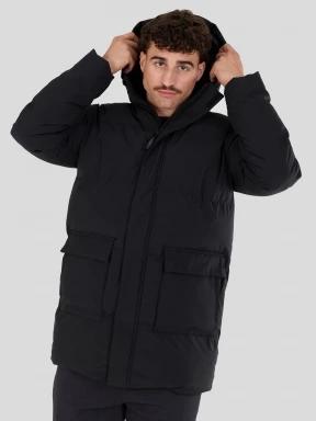 Fundango Nordvik Parka Jacket męski pikowana kurtka zimowa czarny 1