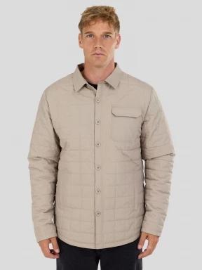 Fundango Grido Padded Shirt Jacket męski kurtka koszulowa piasek 1