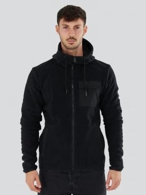 Fundango Nestor Fleece Jacket męski bluza z polaru czarny 1