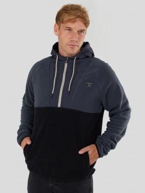 Fundango Carlos Fleece Pullover męski sweter z kapturem szary 1