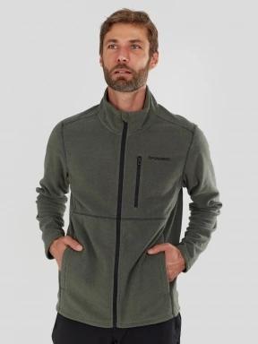 Fundango Jeffrey Fullzip Fleece męski bluza z polaru oliwka 1