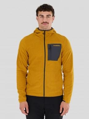Fundango Nagano Full Zip Hoodie męski hybrydowa warstwa pośrednia żółty 1