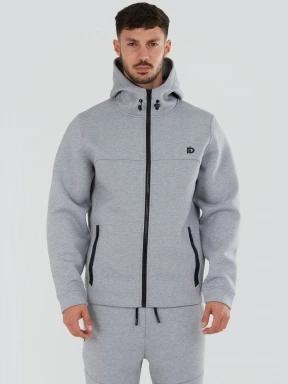 Fundango Hamal Tech Hoodie męski sweter z kapturem szary 1