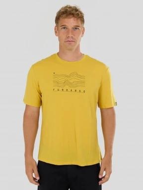 Fundango Wanaka Merino T-shirt męski koszulka z krótkim rekawem żółty 1