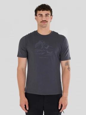 Fundango Wanaka Merino T-shirt męski koszulka z krótkim rekawem szary 1