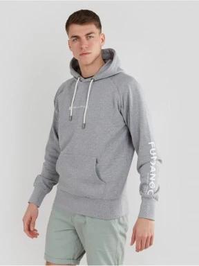 Fundango Talis Hooded Sweatshirt męski sweter z kapturem szary 1