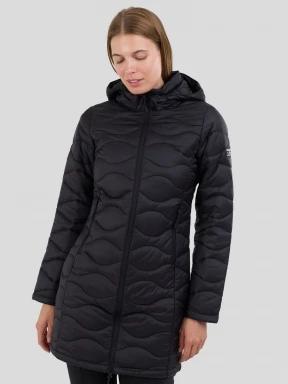 Fundango Nordwave Long Jacket damski pikowana kurtka przejściowa czarny 1