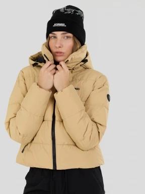 Fundango Amber Cropped Jacket damski pikowana kurtka przejściowa żółty 3
