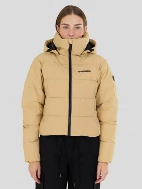 Fundango Amber Cropped Jacket damski pikowana kurtka przejściowa żółty 1
