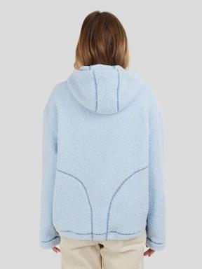 Fundango Juniper Pile Jacket damski sweter z kapturem jasnoniebieski 3