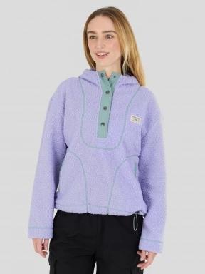 Fundango Juniper Pile Jacket damski sweter z kapturem fiolet 1