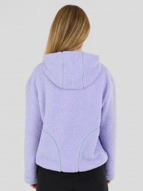 Fundango Juniper Pile Jacket damski sweter z kapturem fiolet 3