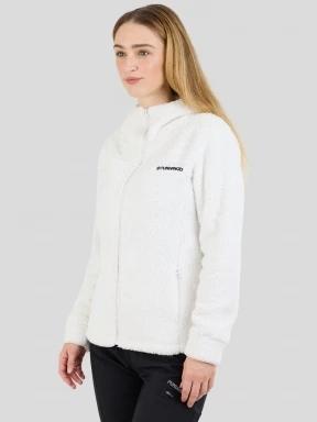 Fundango Zealand Plush Pile Jacket damski bluza z polaru biały 1