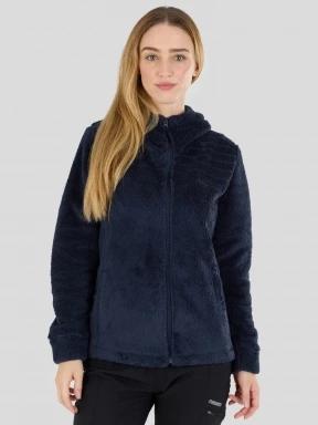 Fundango Zealand Plush Pile Jacket damski bluza z polaru ciemnoniebieski 1