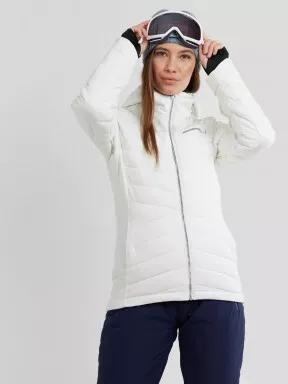 Fundango Punch Padded Jacket damski pikowana kurtka narciarska biały 1