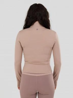 Fundango Flop Zip Up Top damski koszulka sportowa z dlugim rekawem różowy 3