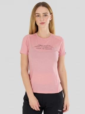 Fundango Reinga Merino T-shirt damski koszulka bieliźniana różowy 1