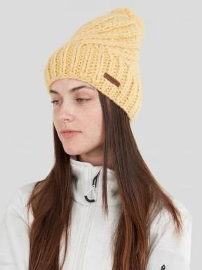 Fundango Glen Beanie damski czapka z pomponem żółty 3