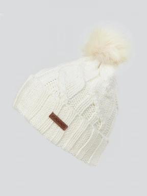 Fundango Renna Beanie damski czapka z pomponem biały 1