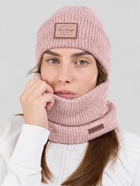 Fundango Grace Beanie damski czapka robiona na drutach różowy 1