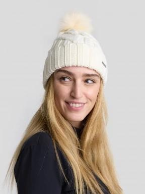 Fundango Renna II Beanie damski czapka robiona na drutach biały 3