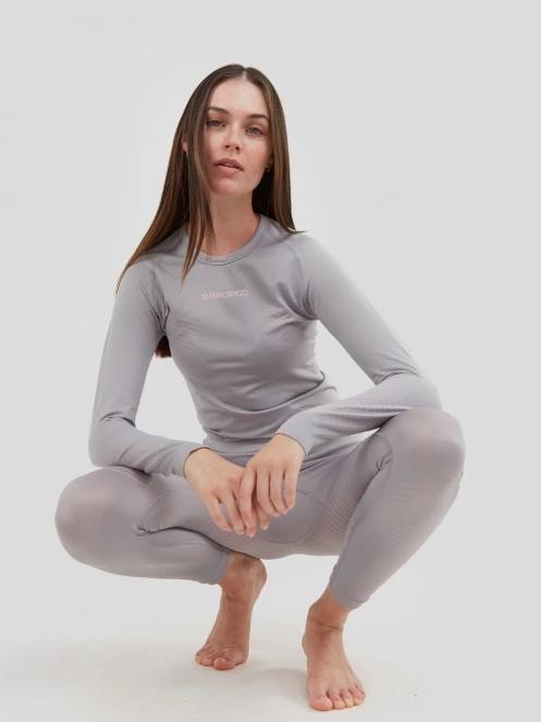 Fundango Seamless Baselayer Set damski komplet bielizny szary 6
