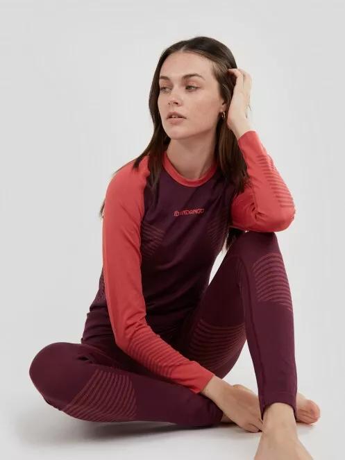 Fundango Seamless Baselayer Set damski komplet bielizny magenta 4