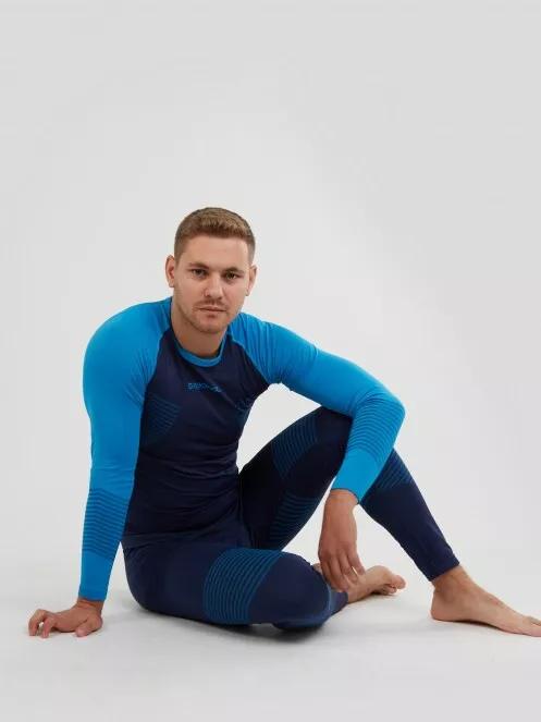 Fundango Seamless Baselayer Set męski komplet bielizny niebieski 4
