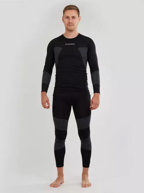 Fundango Seamless Baselayer Set męski komplet bielizny czarny 2