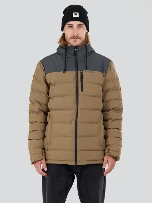Fundango Passat Padded Jacket męski pikowana kurtka przejściowa brąz 2