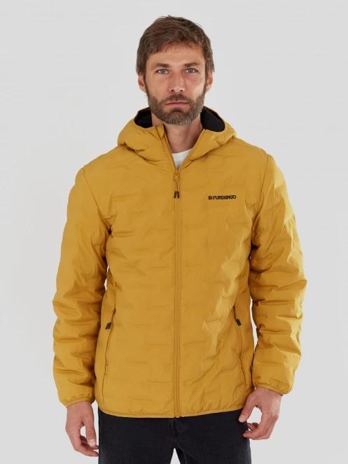 Fundango Smoke Eco Hooded Jacket męski kurtka na wycieczki żółty 2