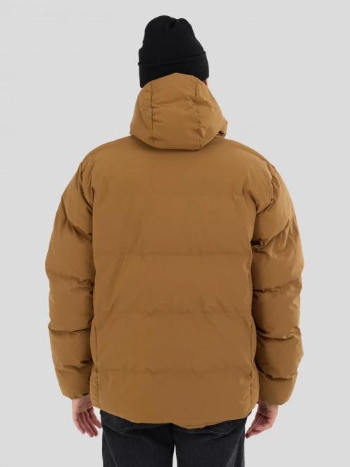 Fundango Newport Puffer Jacket męski pikowana kurtka zimowa brąz 3