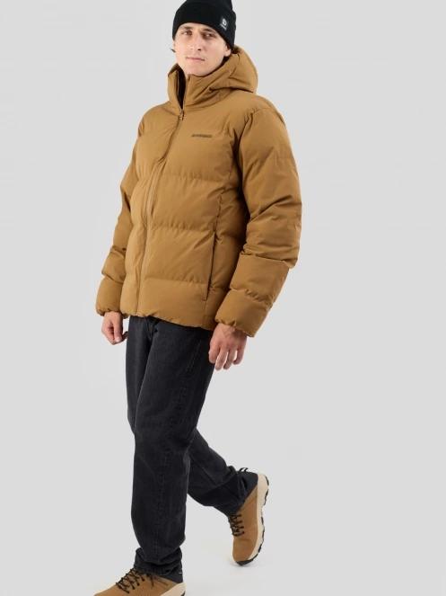 Fundango Newport Puffer Jacket męski pikowana kurtka zimowa brąz 4