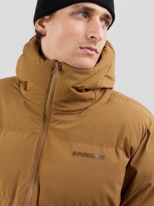 Fundango Newport Puffer Jacket męski pikowana kurtka zimowa brąz 5