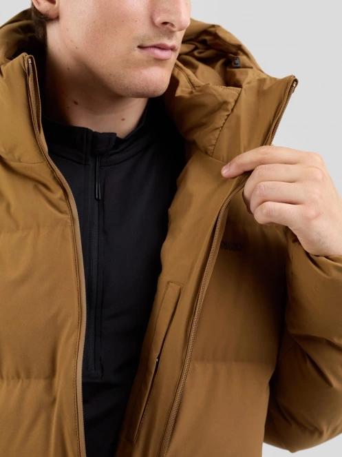 Fundango Newport Puffer Jacket męski pikowana kurtka zimowa brąz 6