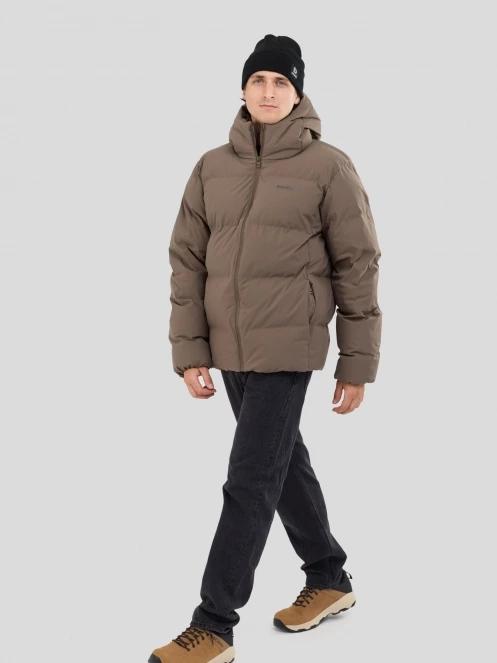 Fundango Newport Puffer Jacket męski pikowana kurtka zimowa brąz 4