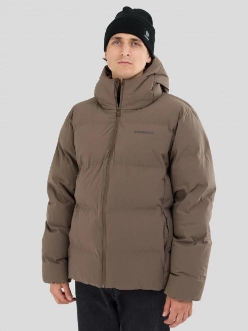 Fundango Newport Puffer Jacket męski pikowana kurtka zimowa brąz 5