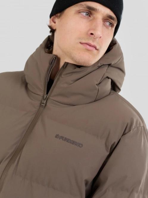 Fundango Newport Puffer Jacket męski pikowana kurtka zimowa brąz 6