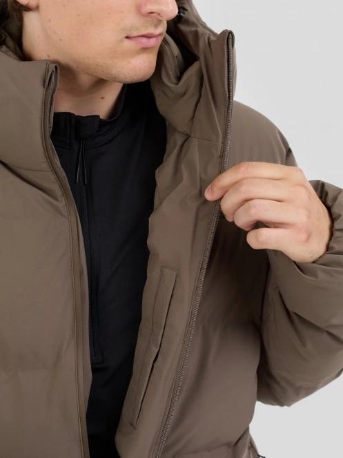 Fundango Newport Puffer Jacket męski pikowana kurtka zimowa brąz 9