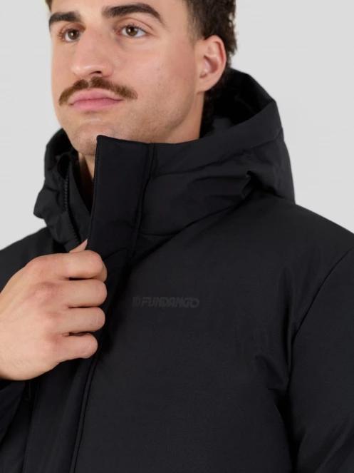 Fundango Nordvik Parka Jacket męski pikowana kurtka zimowa czarny 5