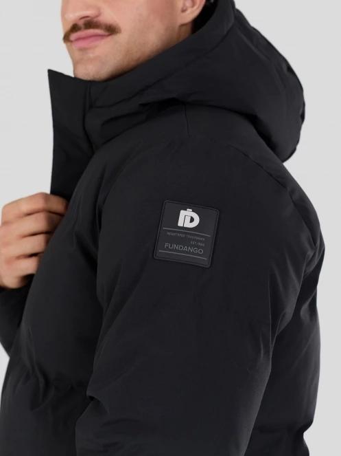 Fundango Nordvik Parka Jacket męski pikowana kurtka zimowa czarny 6