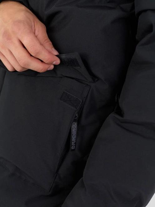 Fundango Nordvik Parka Jacket męski pikowana kurtka zimowa czarny 7